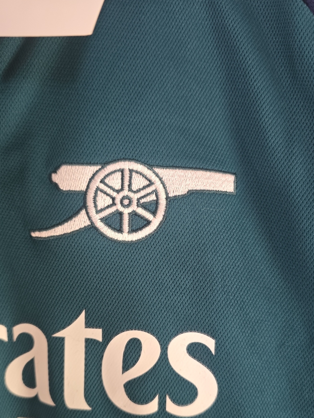 adidas Kids Arsenal Soccer Jersey Teal and Navy - Picture 5 of 10